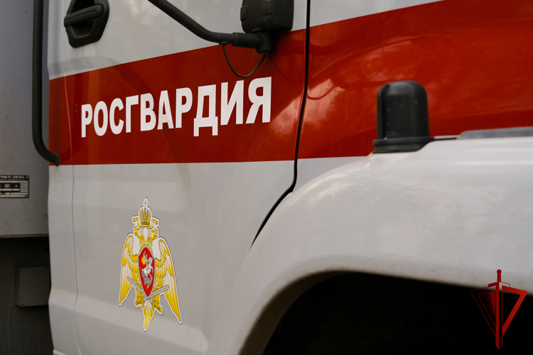 В ЛНР росгвардейцы оказали помощь водителю, пострадавшему в результате атаки дрона ВСУ